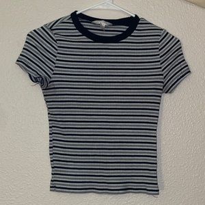 BRAND NEW Fitted Striped Black and White T- Shirt